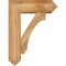 Ekena Millwork Imperial Arts and Crafts Rough Sawn Bracket w/ Offset Brace, Western Red Cedar, 8"W x 24"D x 32"H BKT0806X24X32IMP03RWR - alternate 3